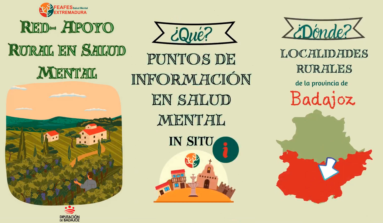 Feafes Extremadura promoverá el cuidado de la salud mental en las zonas rurales de la provincia de Badajoz