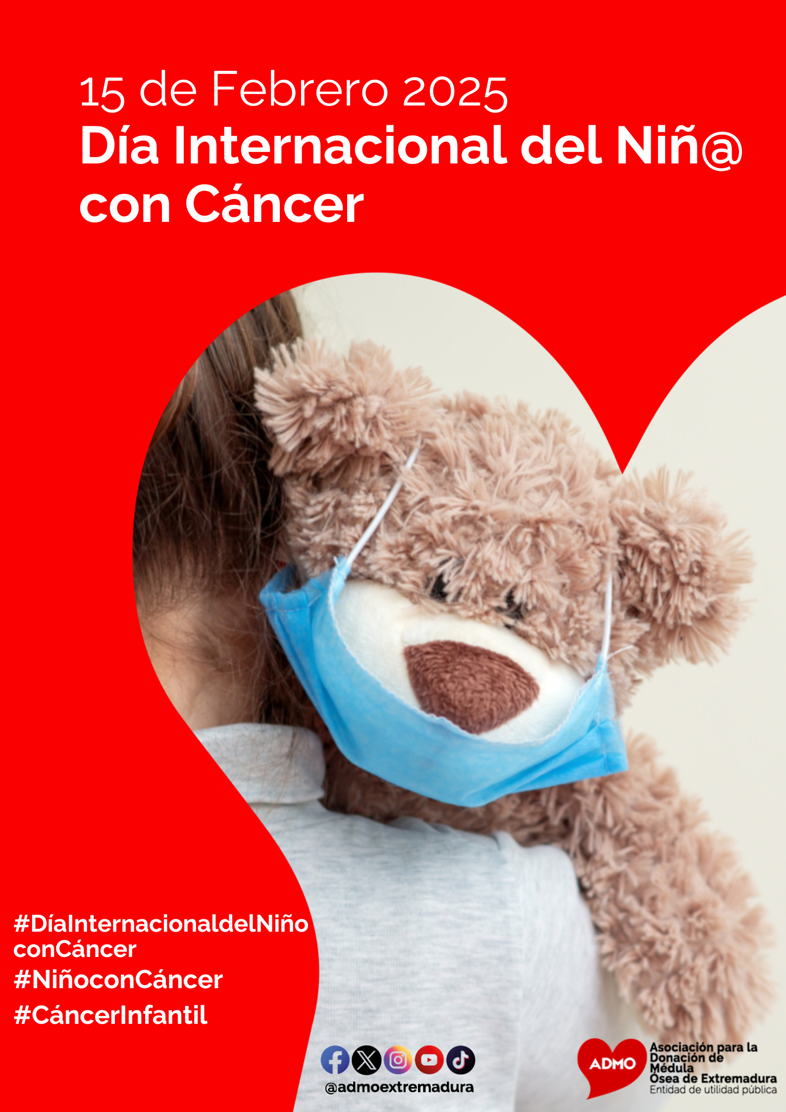 La Asociación para la Donación de Médula Ósea de Extremadura conmemora el Día Mundial Contra el Cáncer Infantil