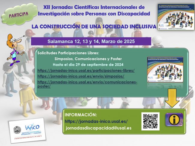 El Inico abre el plazo para presentar comunicaciones a las XII Jornadas de investigación sobre personas con discapacidad