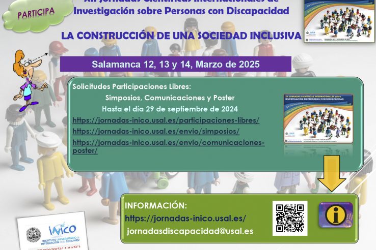 El Inico abre el plazo para presentar comunicaciones a las XII Jornadas de investigación sobre personas con discapacidad