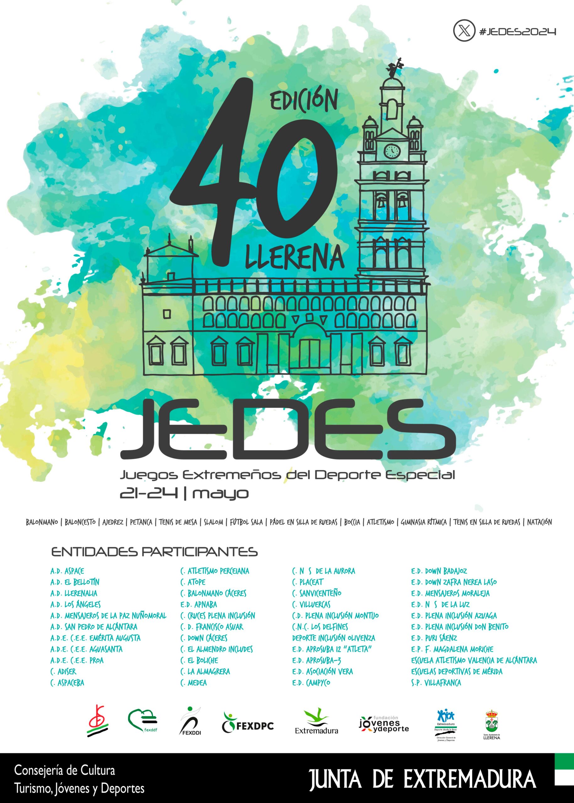 Llerena acoge la convivencia de clausura de los Juegos extremeños del deporte especial de 2024