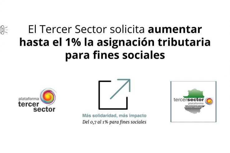 La Plataforma del Tercer Sector de Extremadura solicita que la asignación tributaria para fines sociales llegue al 1%