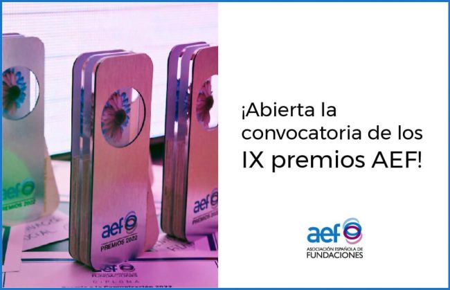 La Asociación Española de Fundaciones convoca los IX Premios AEF