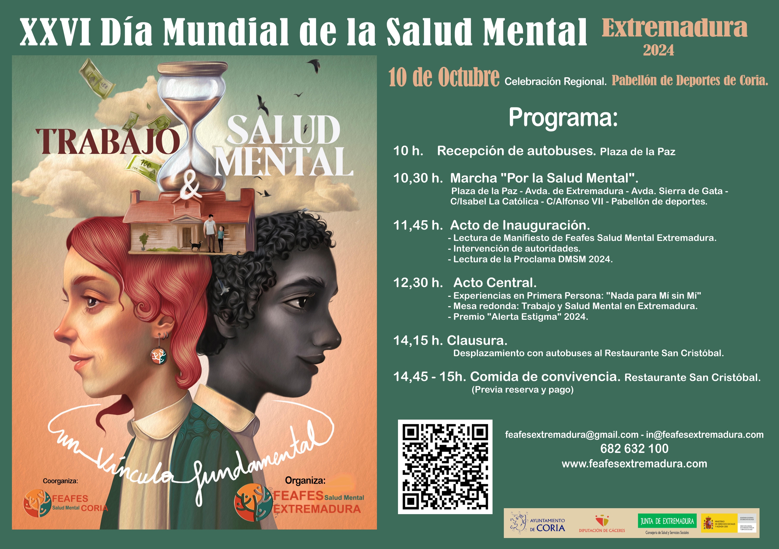 Feafes conmemora el Día Mundial de la Salud Mental con diversos actos en Coria