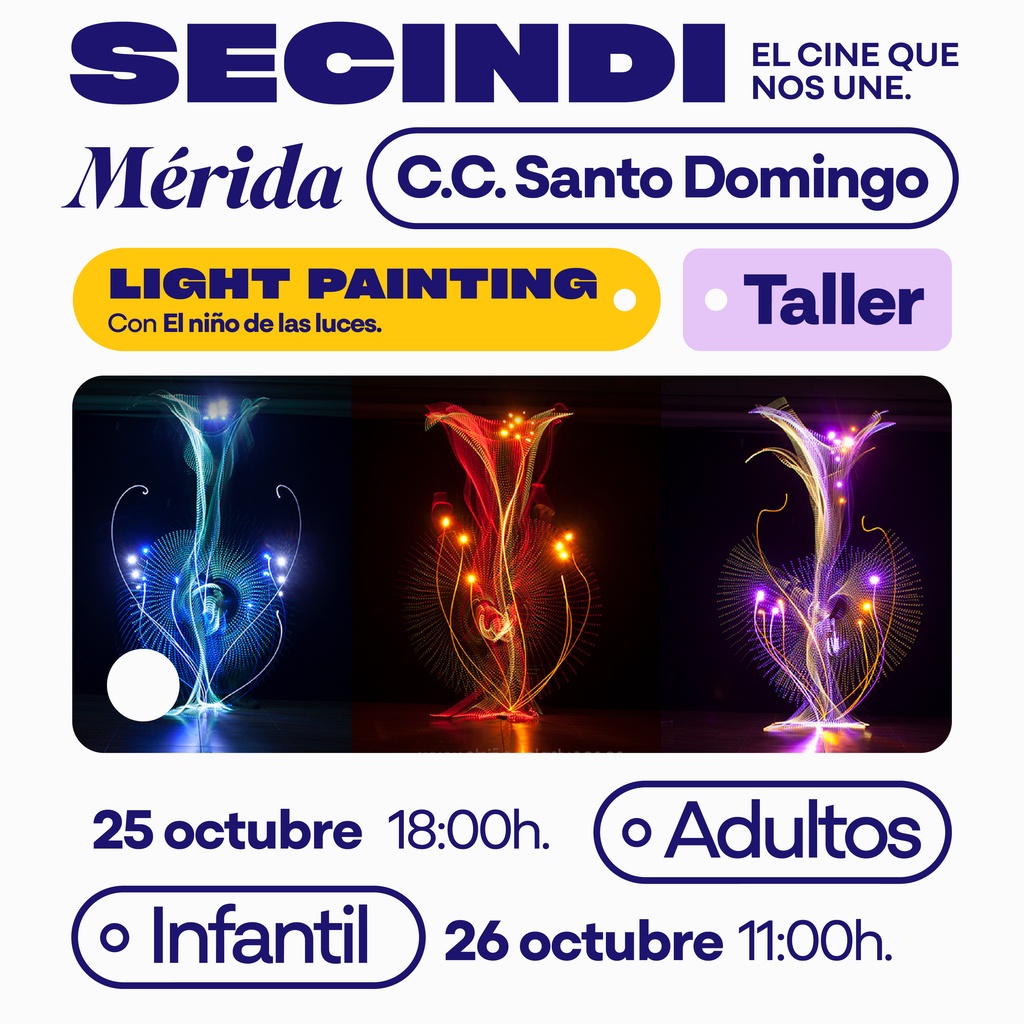 Mérida acoge dos talleres de 'light painting' en el marco de la Secindi