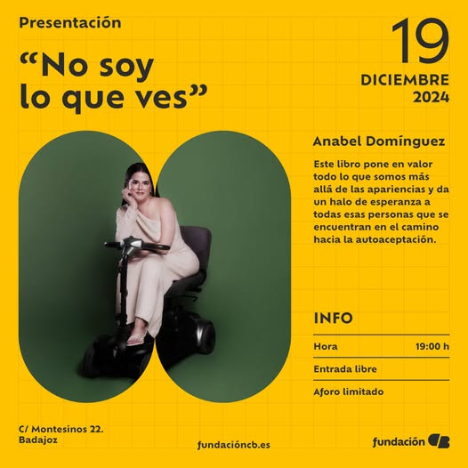 Anabel Domínguez presenta su libro 'No soy lo que ves' en Badajoz