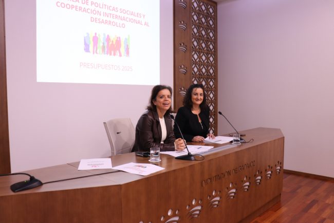 La Diputación de Badajoz presenta el presupuesto de 2025 destinado a políticas sociales y cooperación internacional