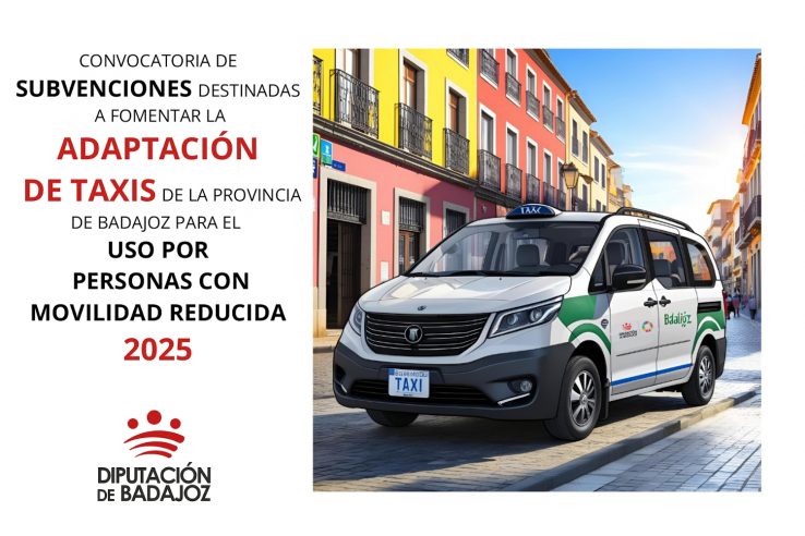 La Diputación de Badajoz convoca ayudas para adaptar taxis