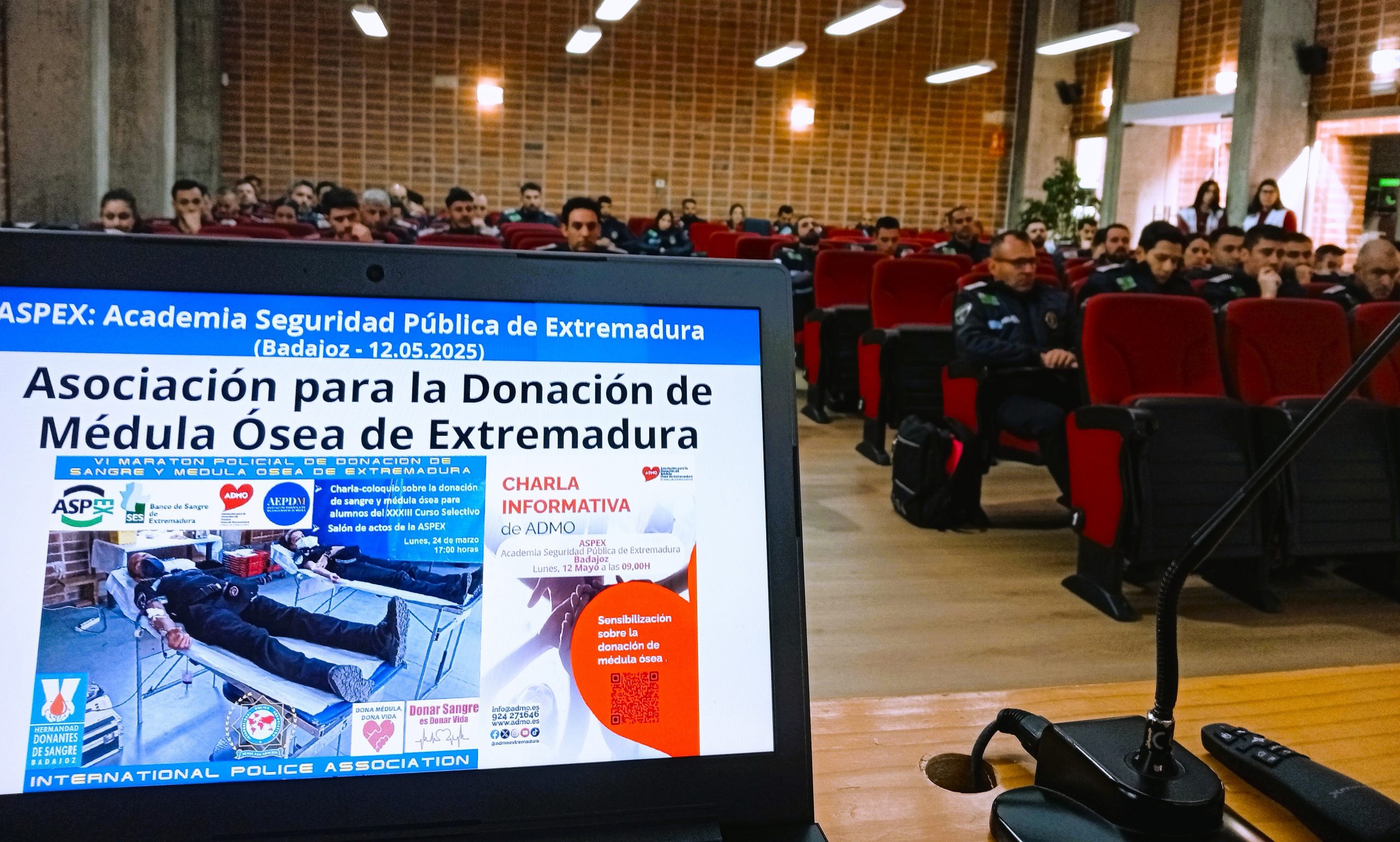 20250522_asociaciones_admo ADMO Extremadura difunde su labor en la Academia de Seguridad Pública de Extremadura