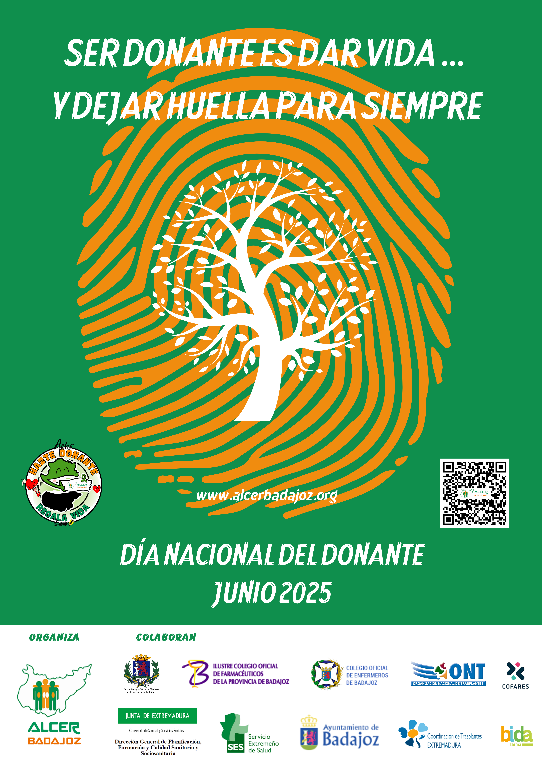 Alcer Badajoz conmemora el 3 de junio el Día Nacional del Donante 2025