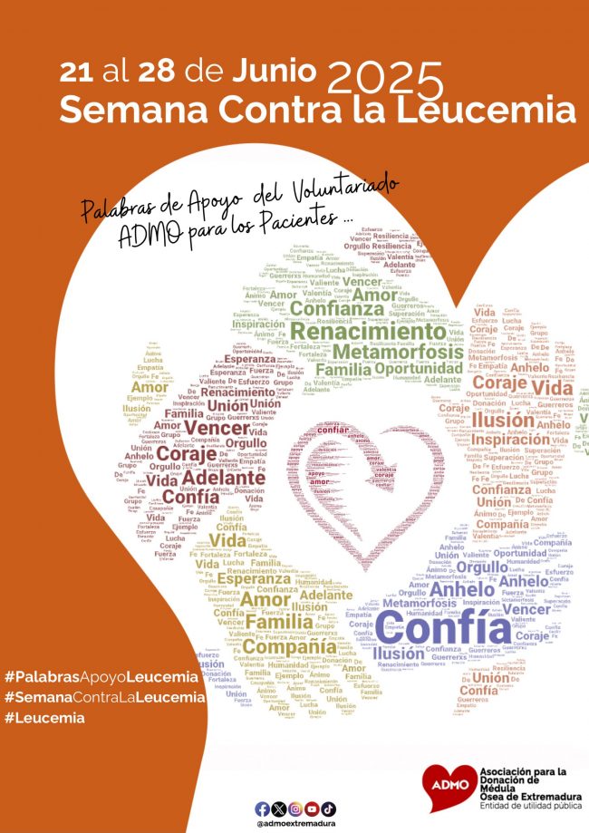 ADMO impulsa una intensa campaña de sensibilización en Extremadura durante la Semana Europea contra la Leucemia