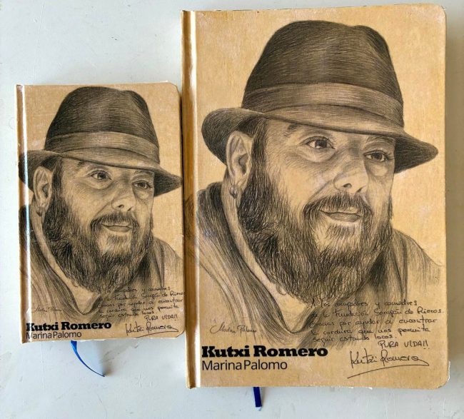 Kutxi Romero apoya a Fundación Sorapán de Rieros en la creación de libretas solidarias ilustradas