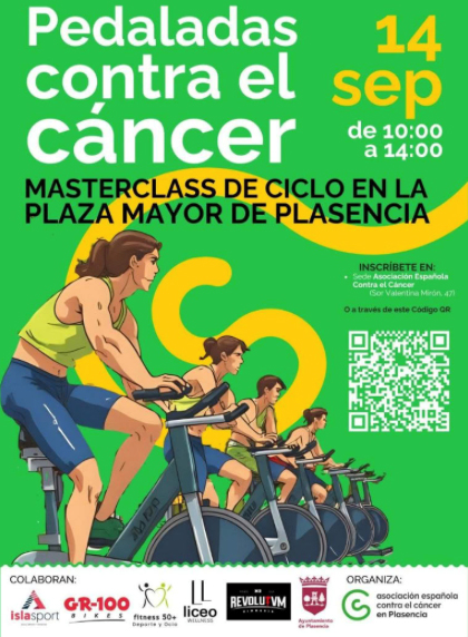 Plasencia acoge el domingo 14 de septiembre las 'Pedaladas contra el cáncer'