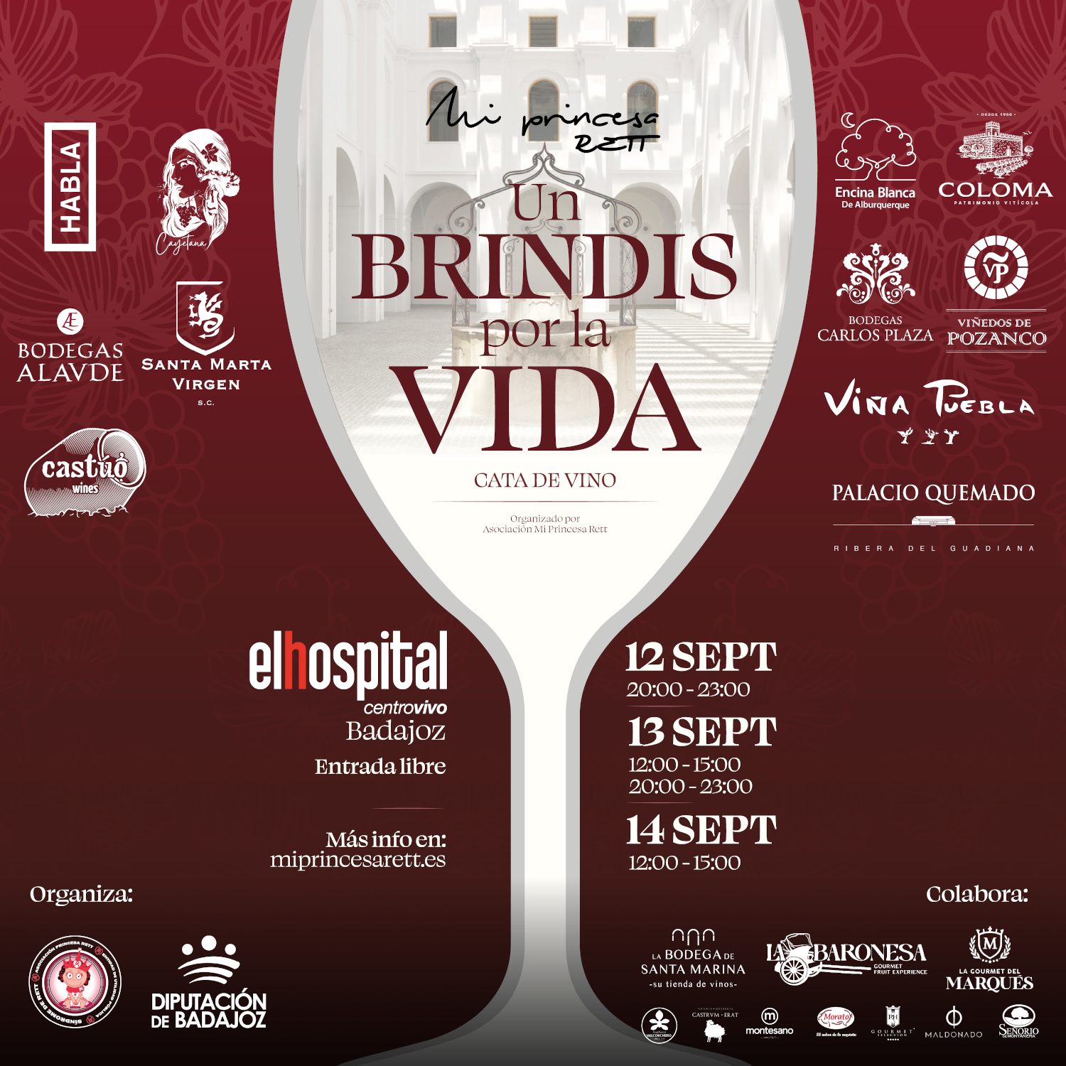 El Hospital-Centro Vivo de Badajoz acoge 'Un brindis por la vida' para promover la investigación del Síndrome de Rett