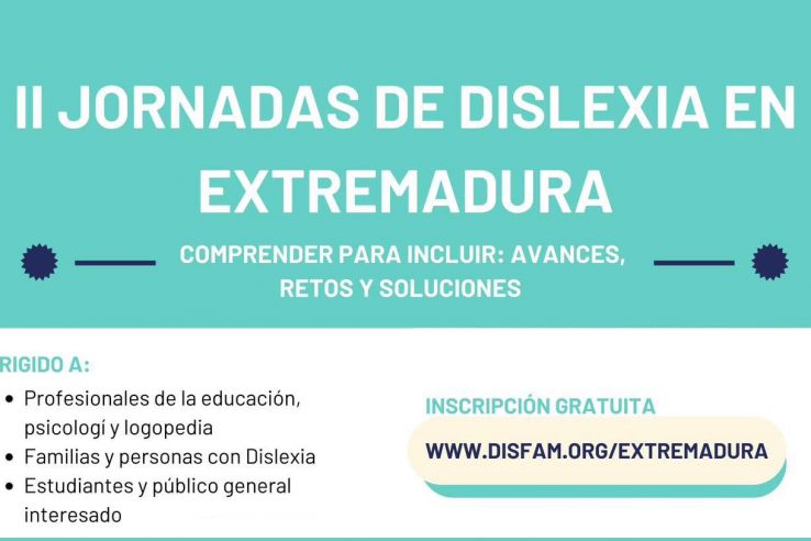 Badajoz acoge el 25 de octubre la II Jornada de dislexia de Extremadura