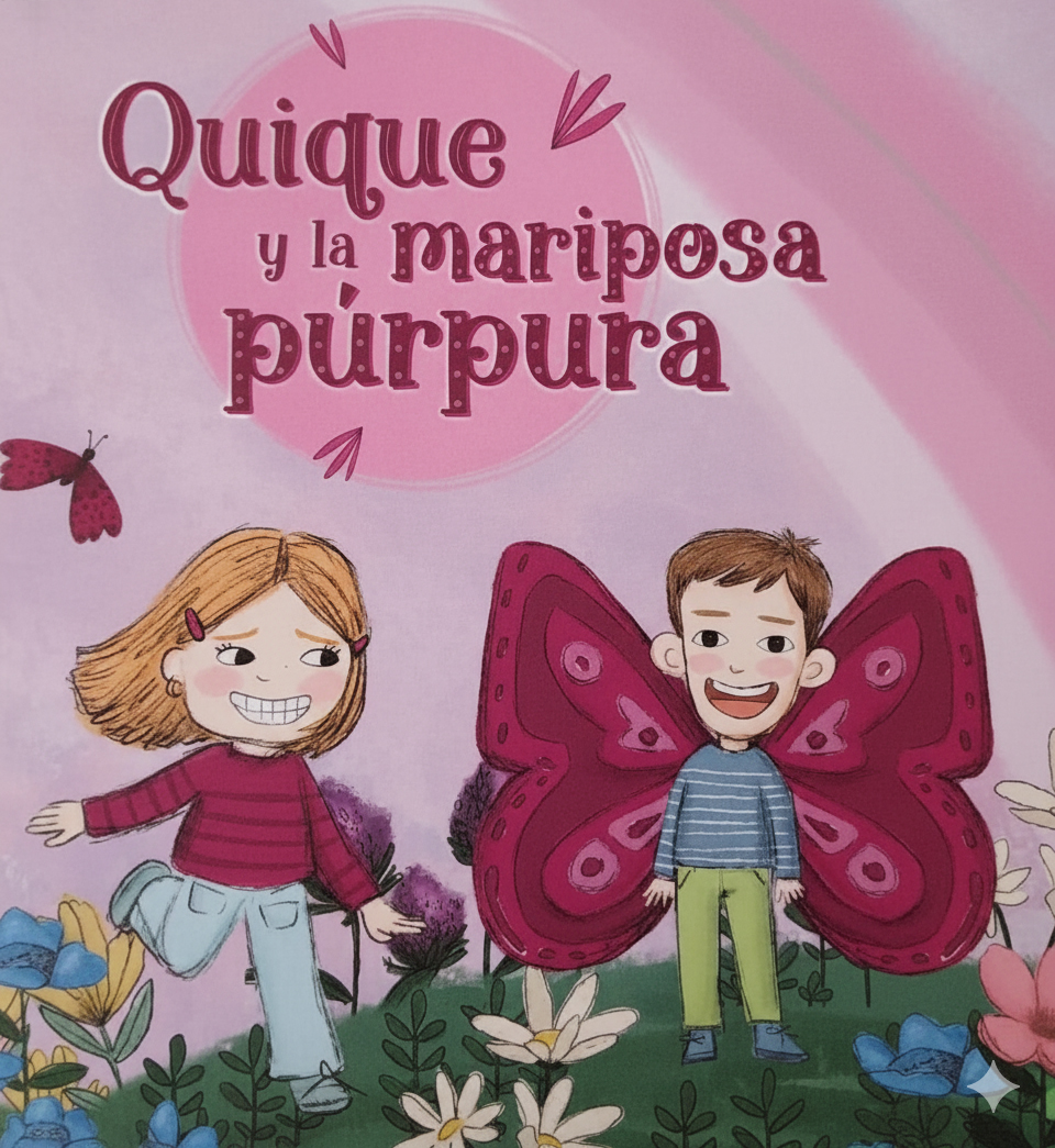 20251030_literatura_xfragil La Federación Española del Síndrome X Frágil reedita el cuento 'Quique y la mariposa púrpura'