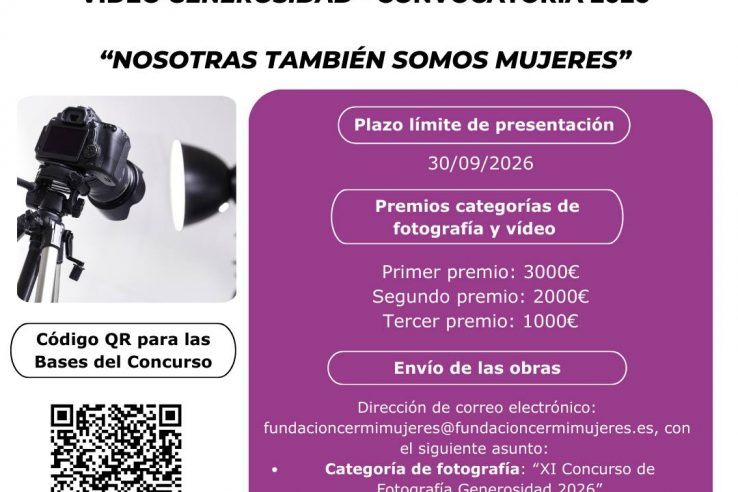 Fundación Cermi Mujeres convoca el XI Concurso de fotografía y VII de vídeo 'Generosidad'