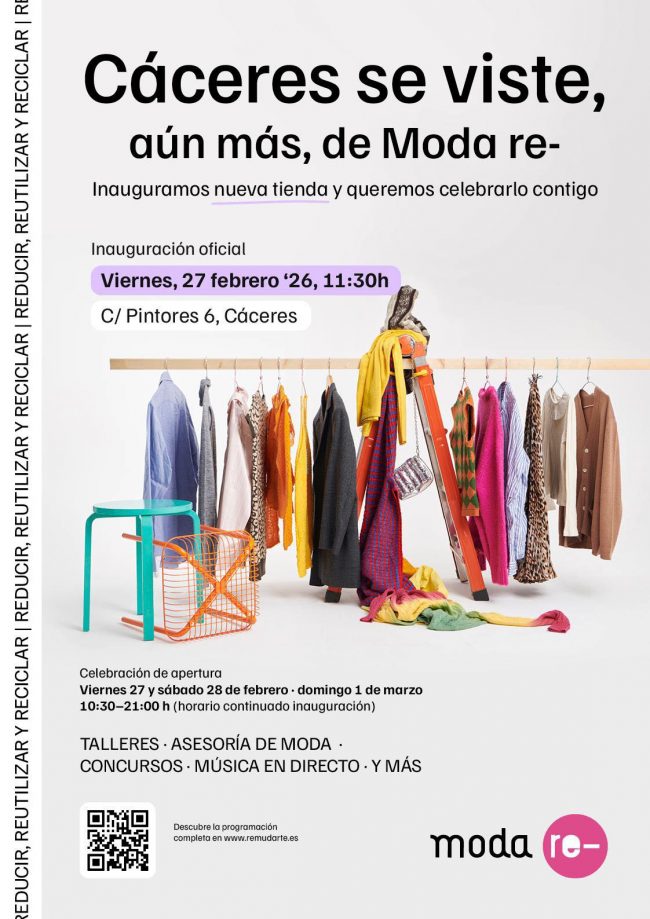 La nueva tienda 'Moda re-' impulsará la inserción de personas vulnerables en Cáceres