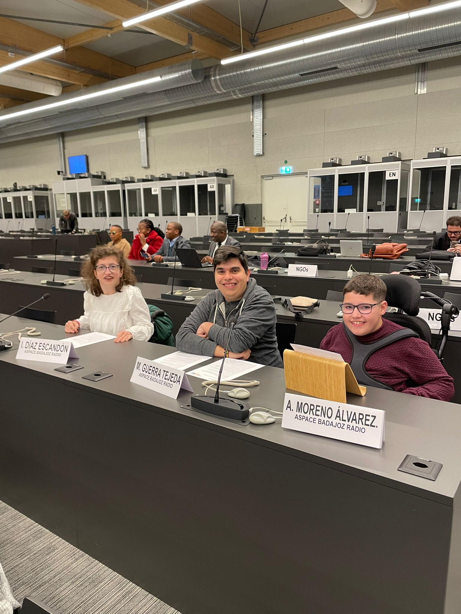 La radio de Aspace Badajoz da voz a la discapacidad en la sede de la ONU en Ginebra