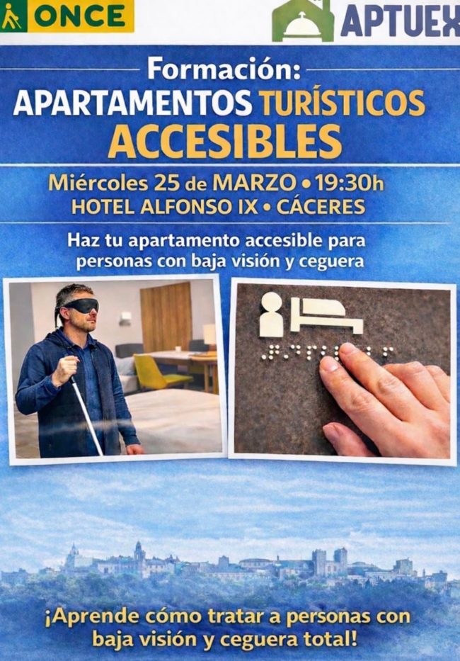 La Asociación de Apartamentos Turísticos de Extremadura impulsa la accesibilidad de los establecimientos hoteleros