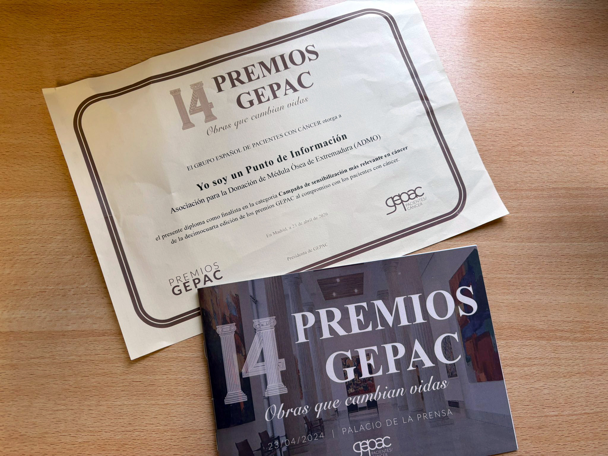 El proyecto de ADMO Extremadura 'Yo soy un Punto de Información' queda finalista en los XIV Premios Gepac