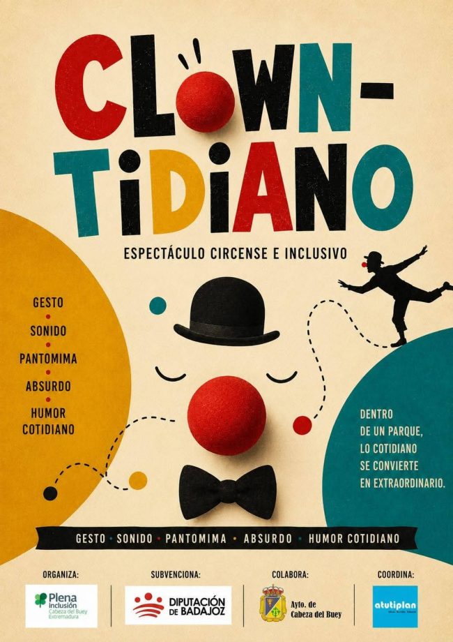 Plena inclusión Cabeza del Buey participa en el Festival de circo 'Buey de Cabeza' con una propuesta que mezcla arte, inclusión y participación comunitaria