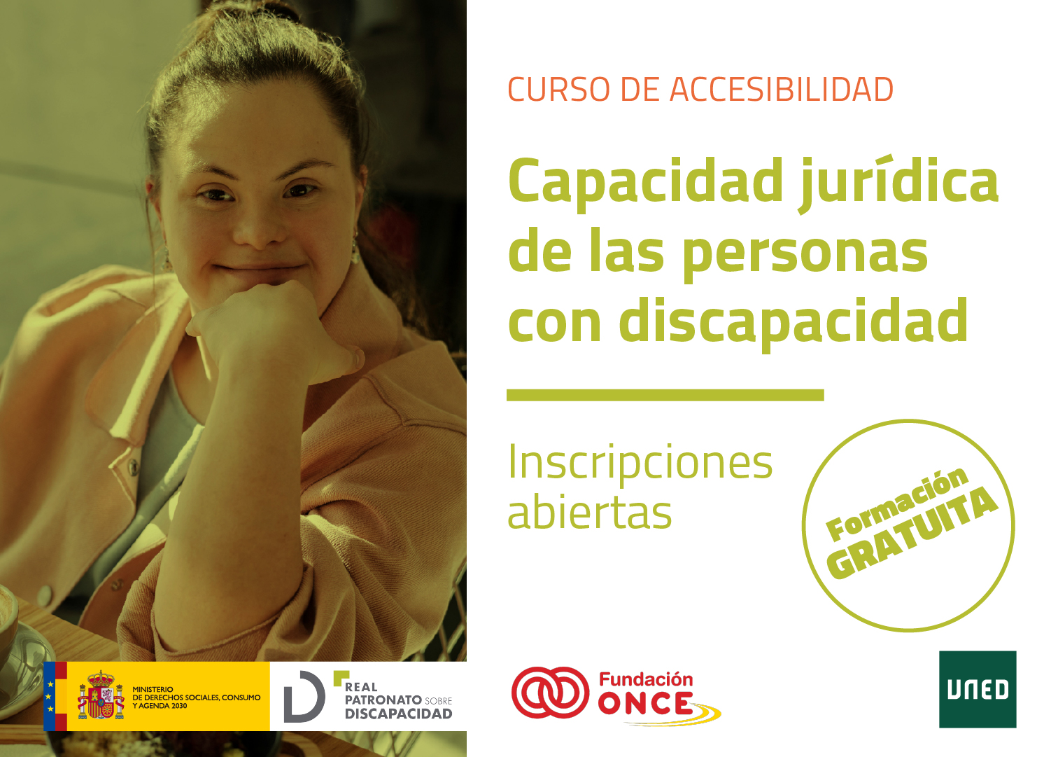 La UNED ofrece un curso gratuito sobre la capacidad jurídica de las personas con discapacidad