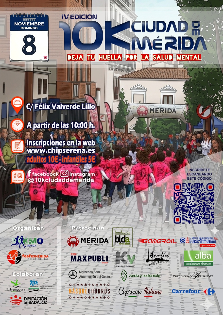 20260819_atletismo_merida La prueba solidaria 10K de KM0 a favor de Feafes Salud Mental abre inscripciones