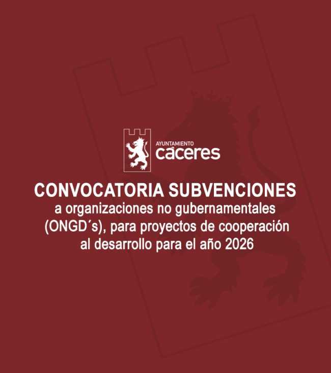 El Ayuntamiento de Cáceres convoca subvenciones para proyectos de cooperación al desarrollo