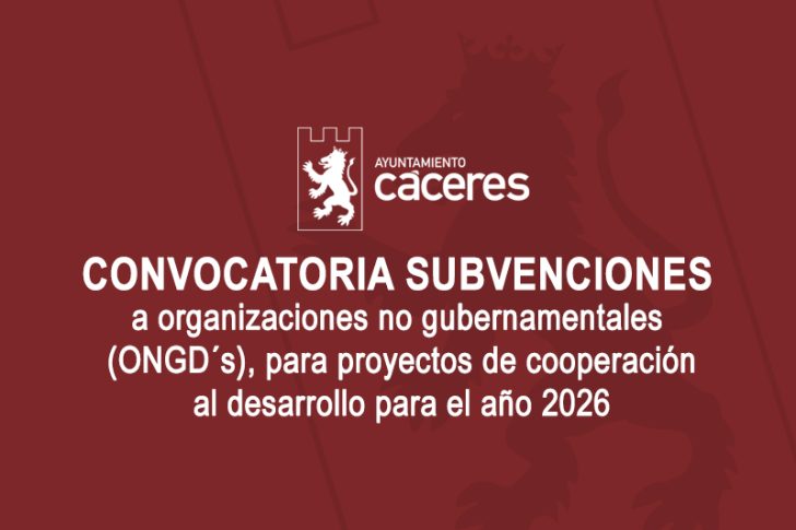 20260915_subvenciones_ayuntamientocaceres El Ayuntamiento de Cáceres convoca subvenciones para proyectos de cooperación al desarrollo