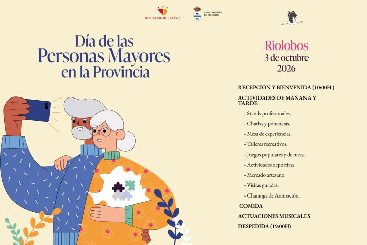 20260917_mayores_diputacioncaceres La Diputación de Cáceres celebrará en Riolobos el 3 de octubre el primer Día de las Personas Mayores