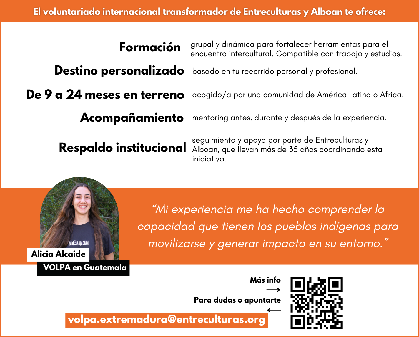 Entreculturas y Alboan convocan una nueva edición del programa de voluntariado internacional 'Volpa'