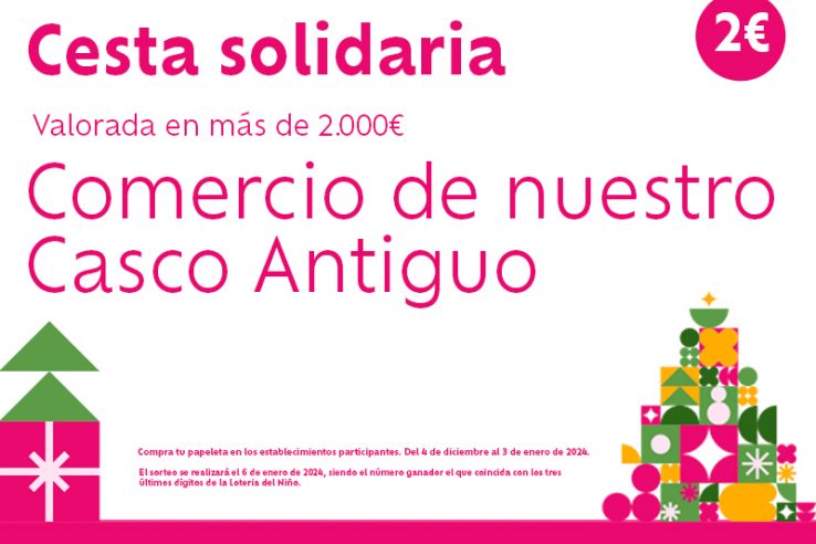 Fundación CB pone en marcha una cesta solidaria para incentivar el comercio en el Casco Antiguo de Badajoz