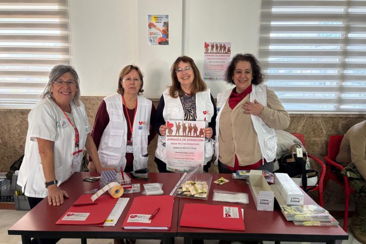 ADMO impulsa la donación de médula entre los militares de la Base General Menacho de Badajoz