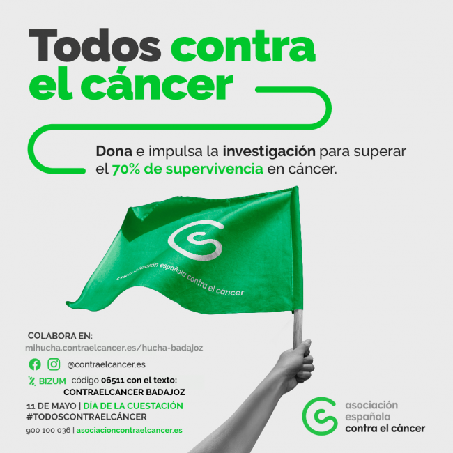 La Asociación Española contra el Cáncer en Badajoz celebra su tradicional cuestación