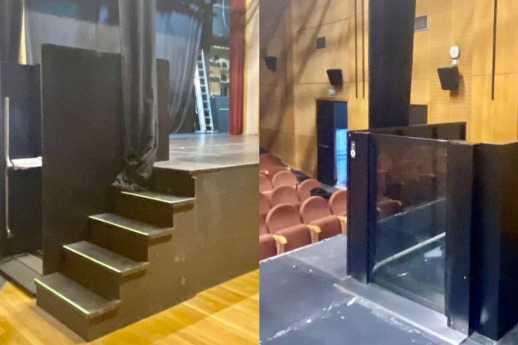 La Sala Capitol de Cáceres instala un elevador en su escenario para personas con movilidad reducida